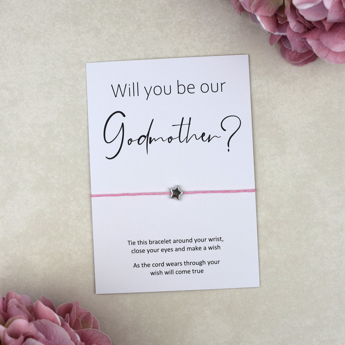CLEARANCE - Will You Be Our Godmother Wish Bracelet