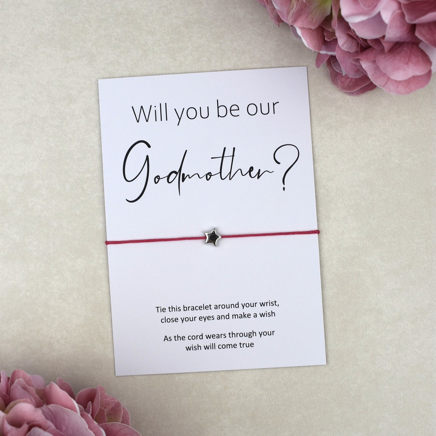 CLEARANCE - Will You Be Our Godmother Wish Bracelet