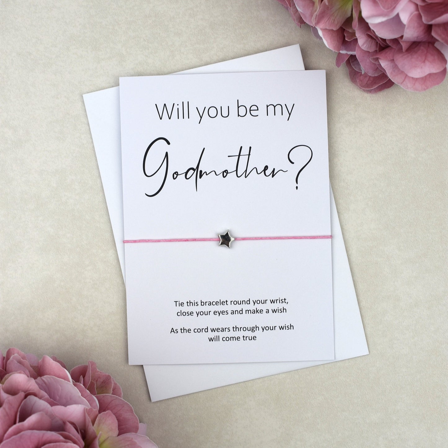 CLEARANCE - Will You Be My Godmother Wish Bracelet