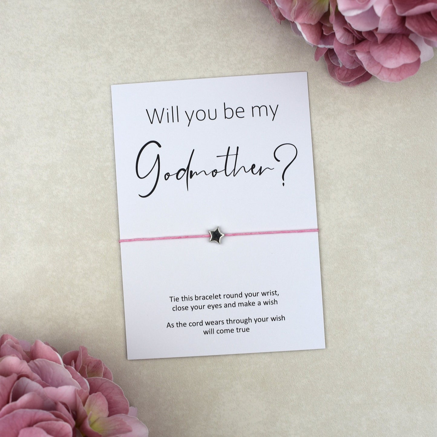 CLEARANCE - Will You Be My Godmother Wish Bracelet
