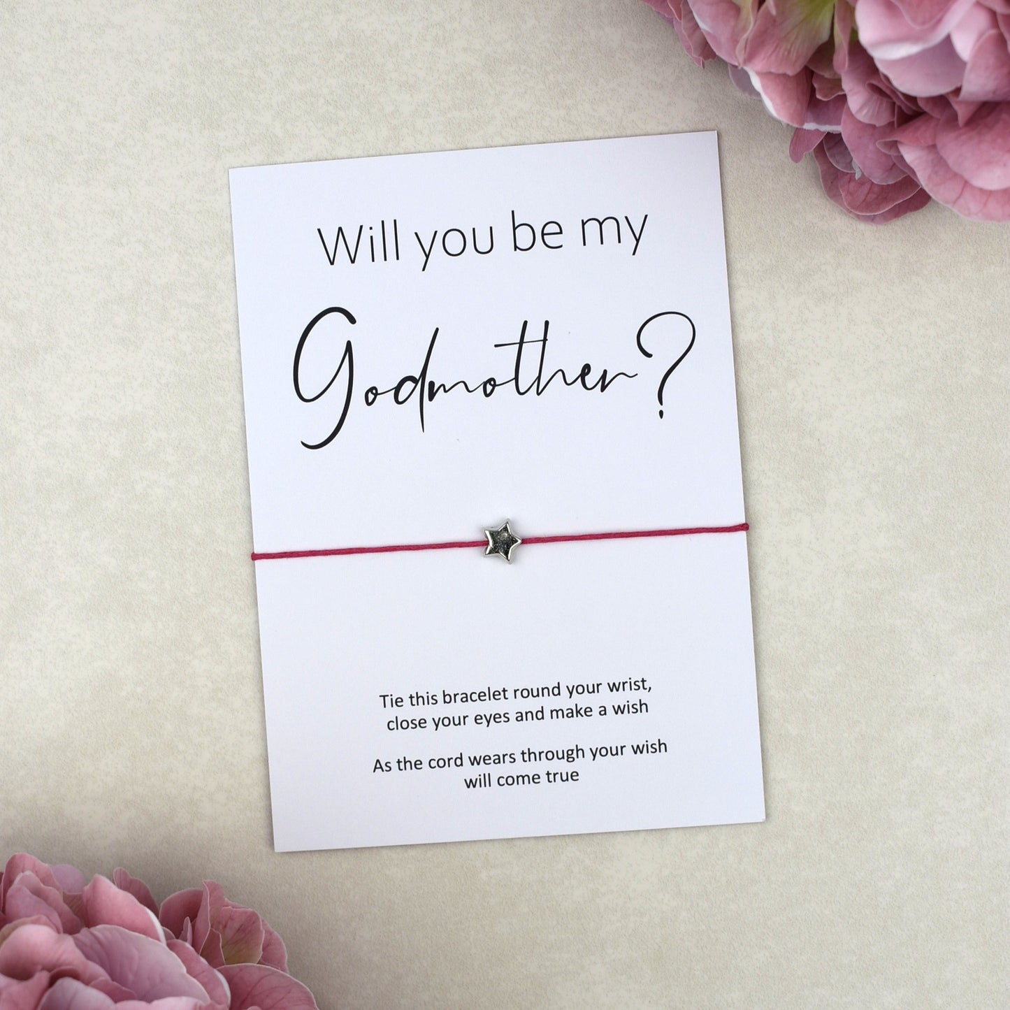CLEARANCE - Will You Be My Godmother Wish Bracelet