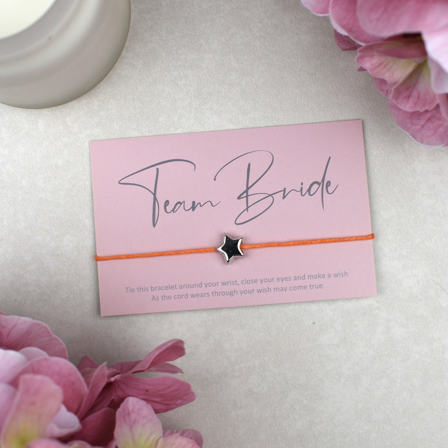 CLEARANCE - Team Bride Wish Bracelet - Pink