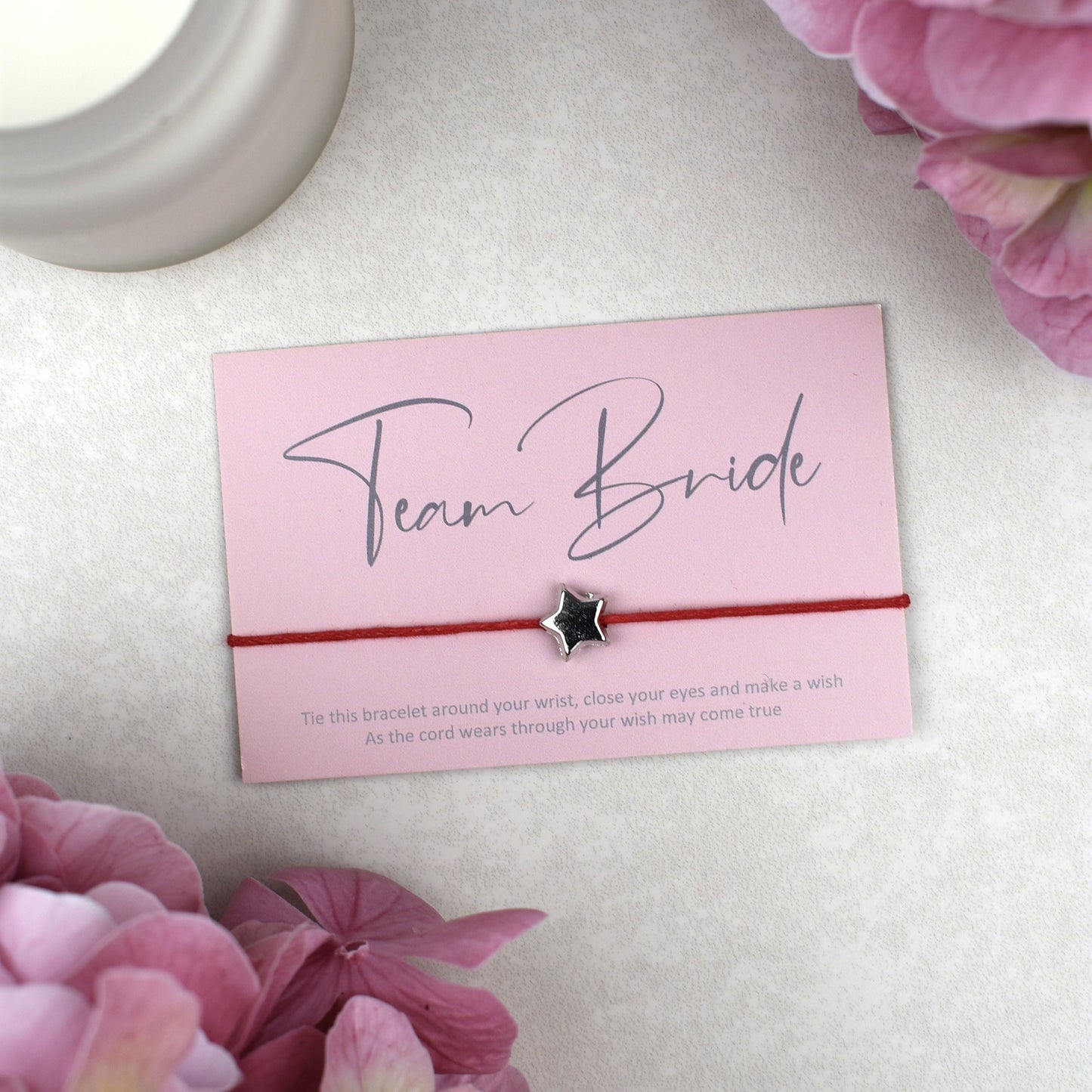 CLEARANCE - Team Bride Wish Bracelet - Pink