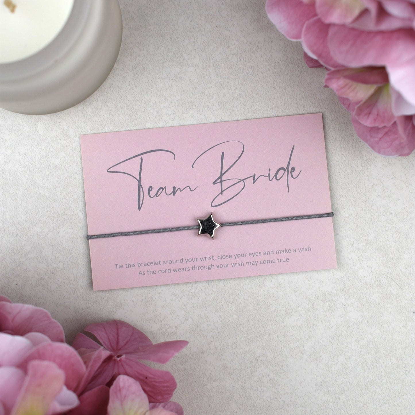 CLEARANCE - Team Bride Wish Bracelet - Pink