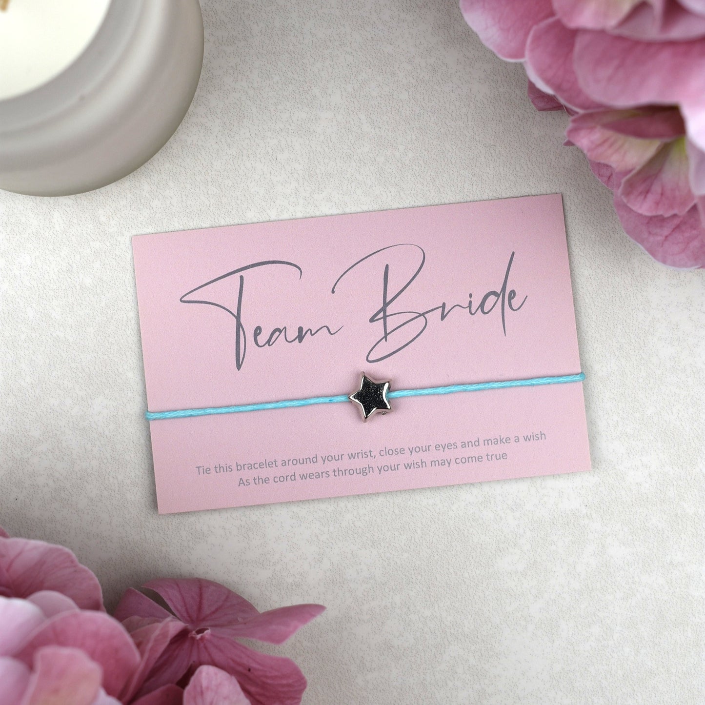 CLEARANCE - Team Bride Wish Bracelet - Pink