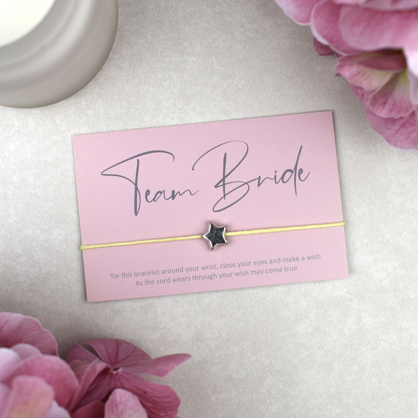 CLEARANCE - Team Bride Wish Bracelet - Pink