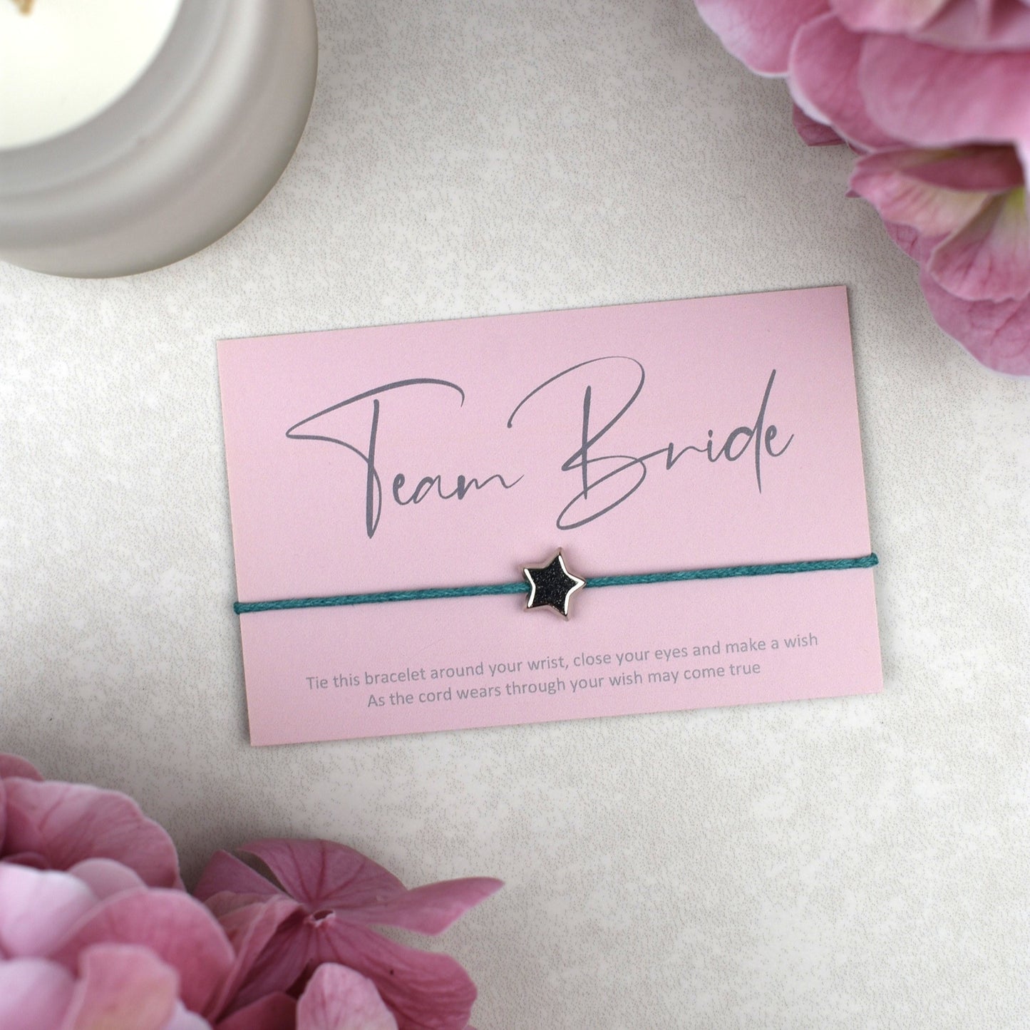 CLEARANCE - Team Bride Wish Bracelet - Pink