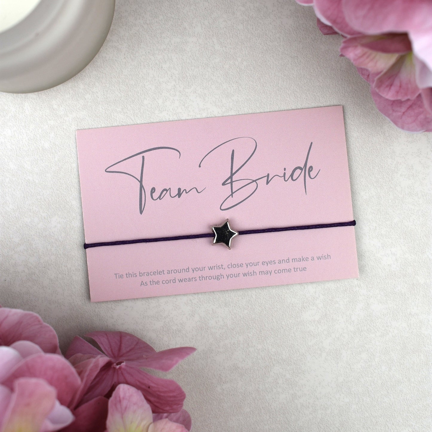 CLEARANCE - Team Bride Wish Bracelet - Pink