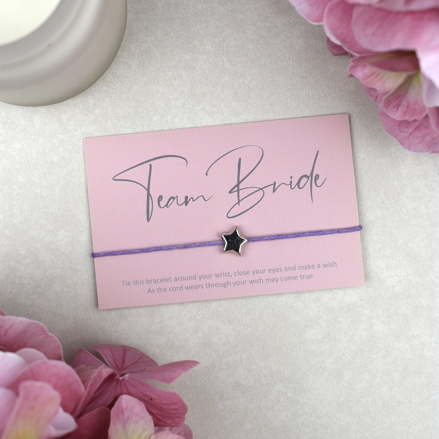 CLEARANCE - Team Bride Wish Bracelet - Pink