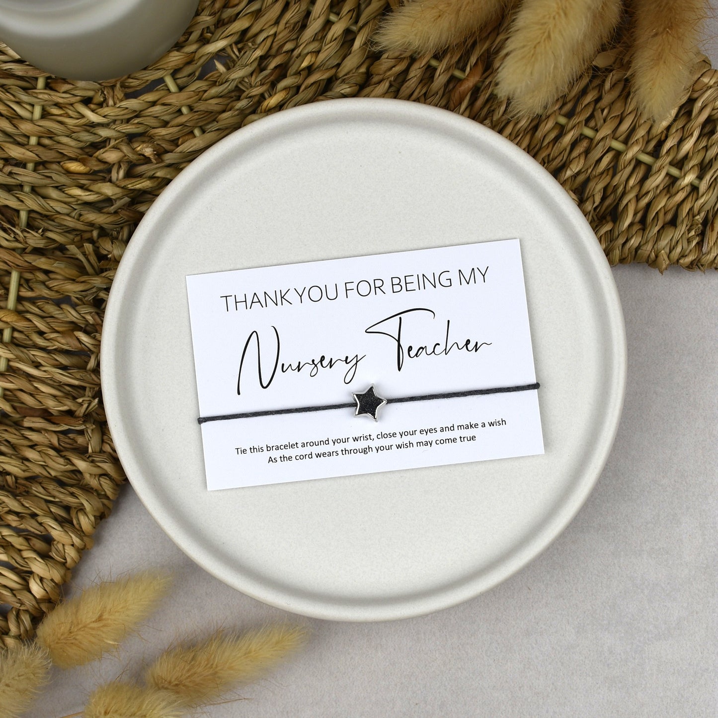 CLEARANCE - Thank You For Being My Nursery Teacher Wish Bracelet