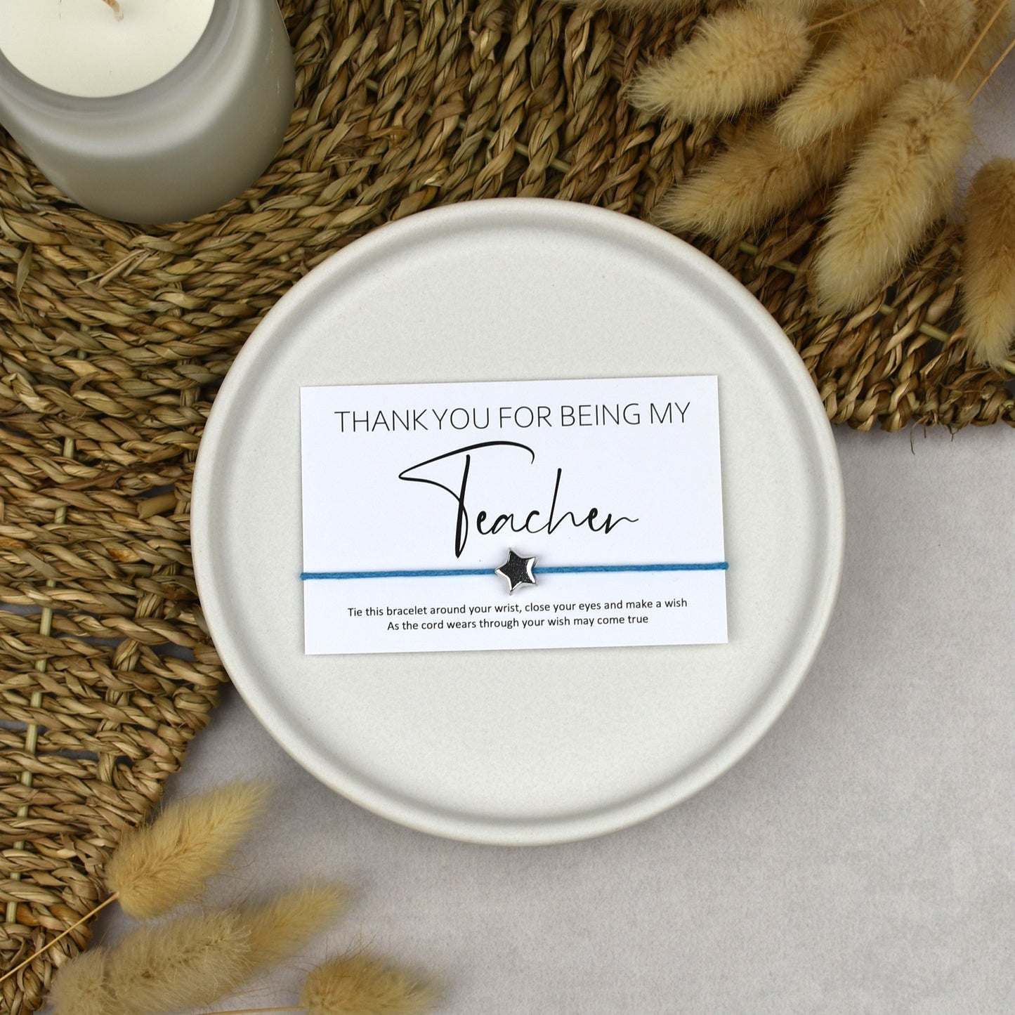 CLEARANCE - Thank You For Being My Teacher Wish Bracelet