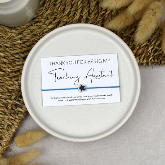 CLEARANCE - Thank You For Being My Teaching Assistant Wish Bracelet