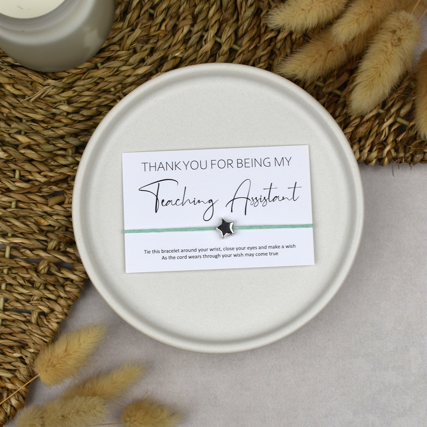 CLEARANCE - Thank You For Being My Teaching Assistant Wish Bracelet