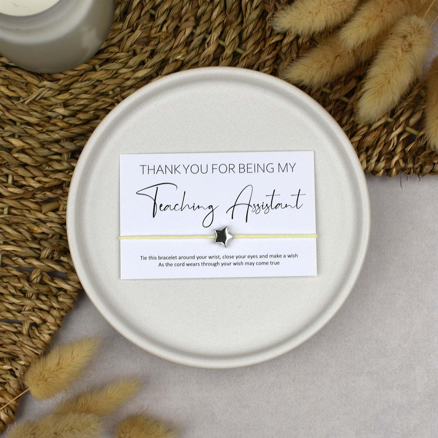 CLEARANCE - Thank You For Being My Teaching Assistant Wish Bracelet