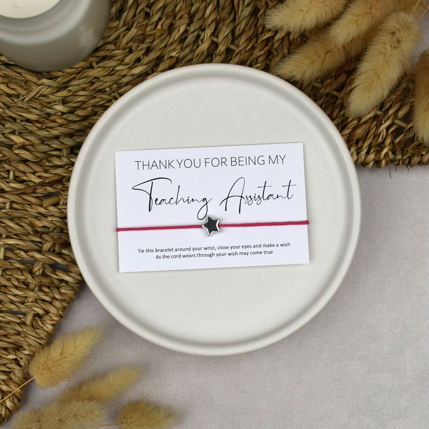 CLEARANCE - Thank You For Being My Teaching Assistant Wish Bracelet
