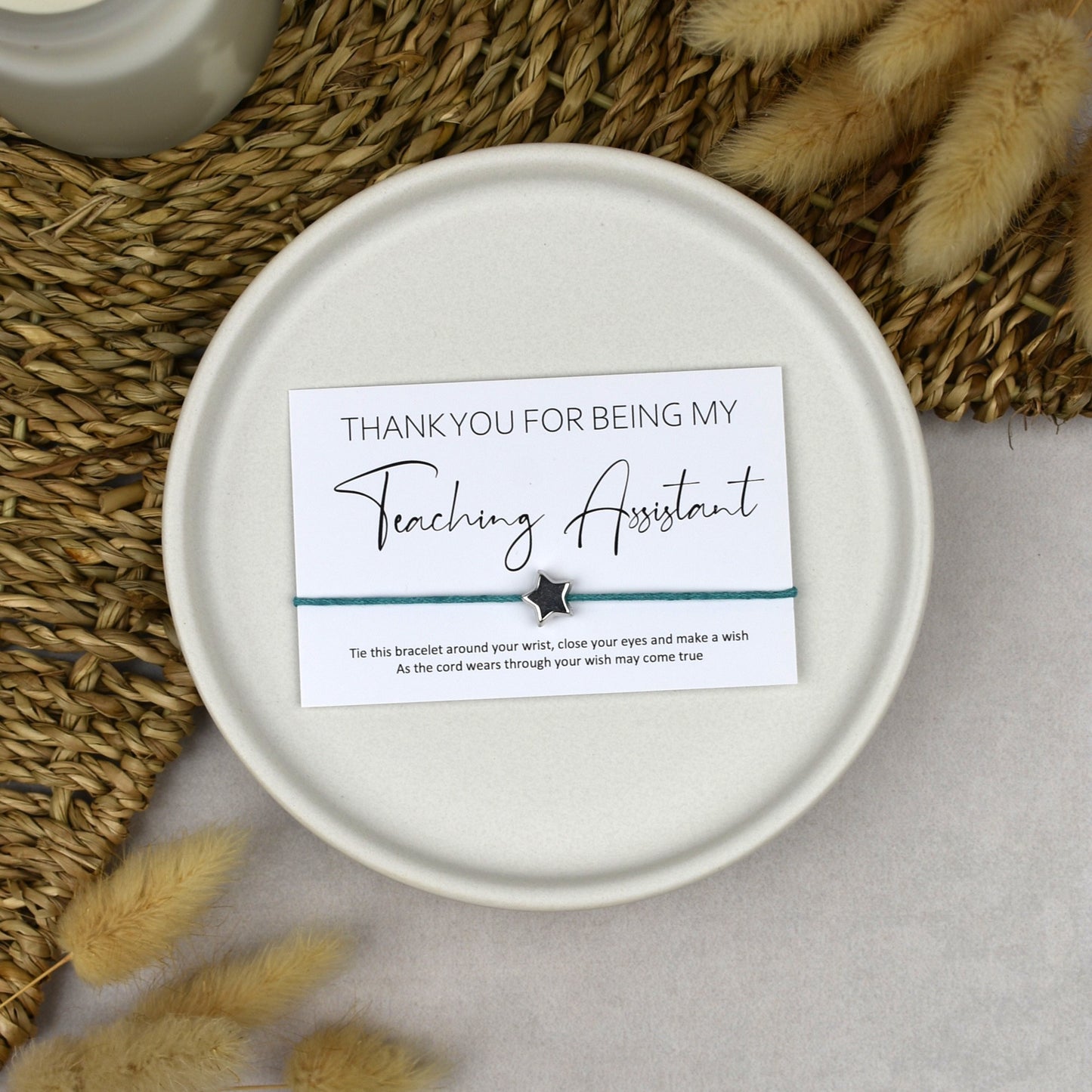 CLEARANCE - Thank You For Being My Teaching Assistant Wish Bracelet
