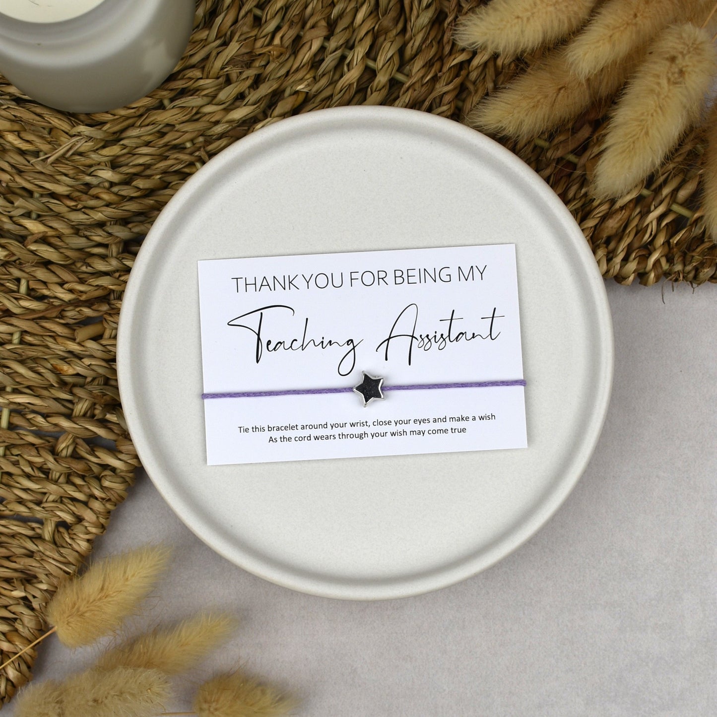 CLEARANCE - Thank You For Being My Teaching Assistant Wish Bracelet
