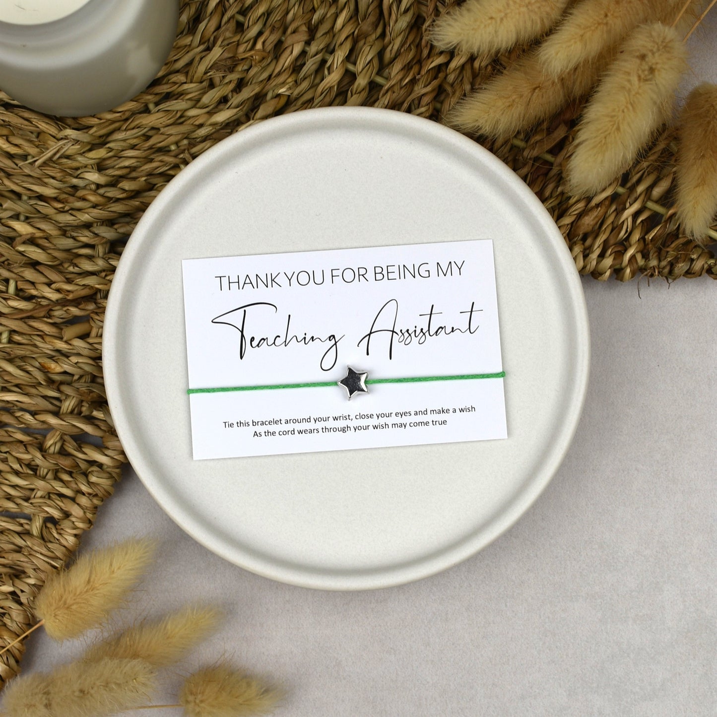 CLEARANCE - Thank You For Being My Teaching Assistant Wish Bracelet