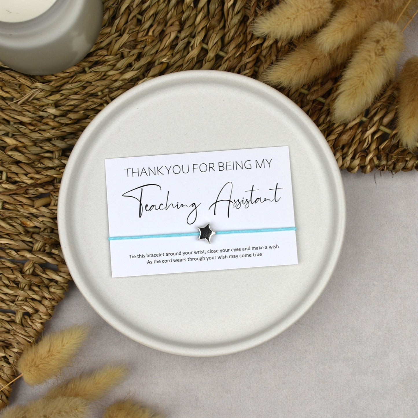 CLEARANCE - Thank You For Being My Teaching Assistant Wish Bracelet