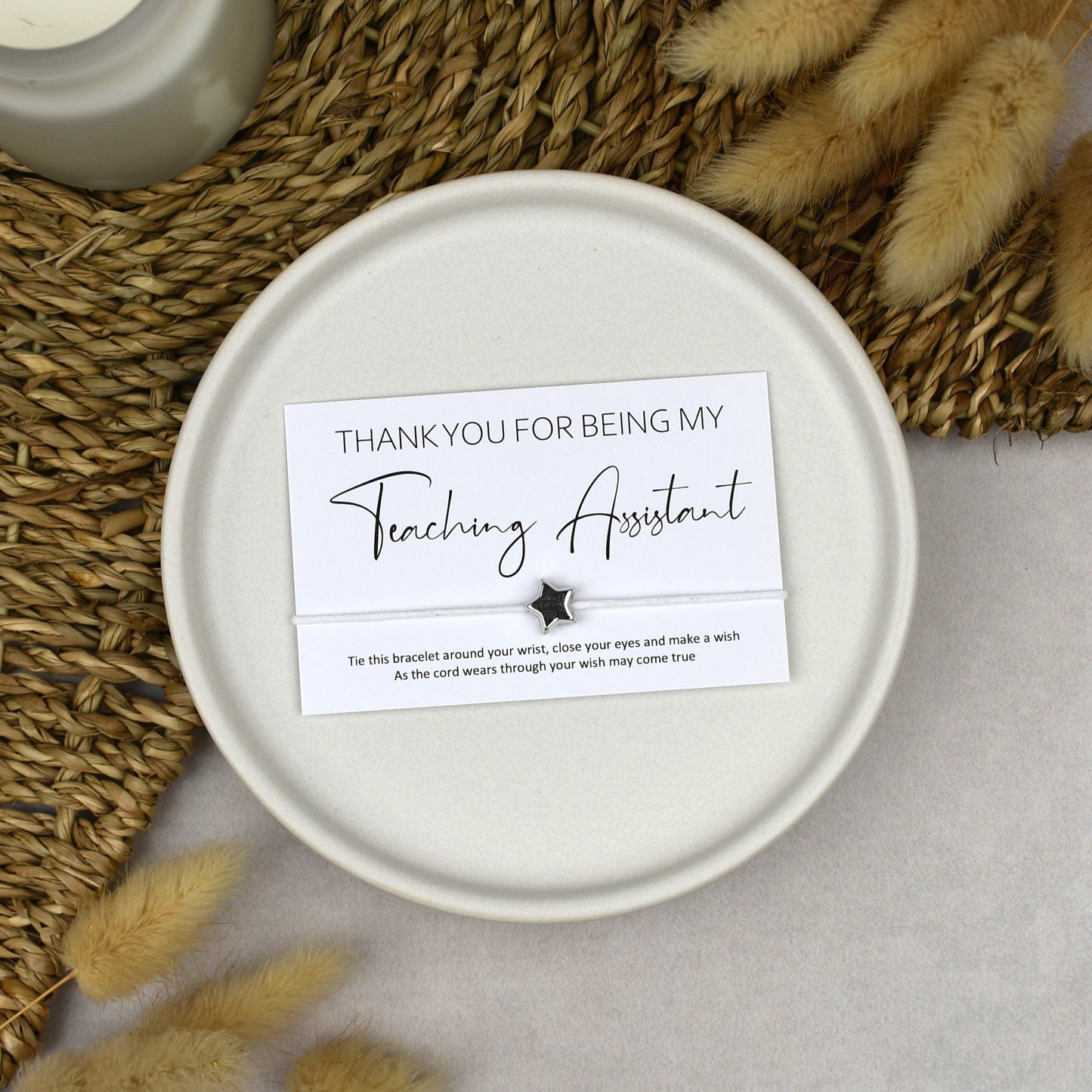 CLEARANCE - Thank You For Being My Teaching Assistant Wish Bracelet
