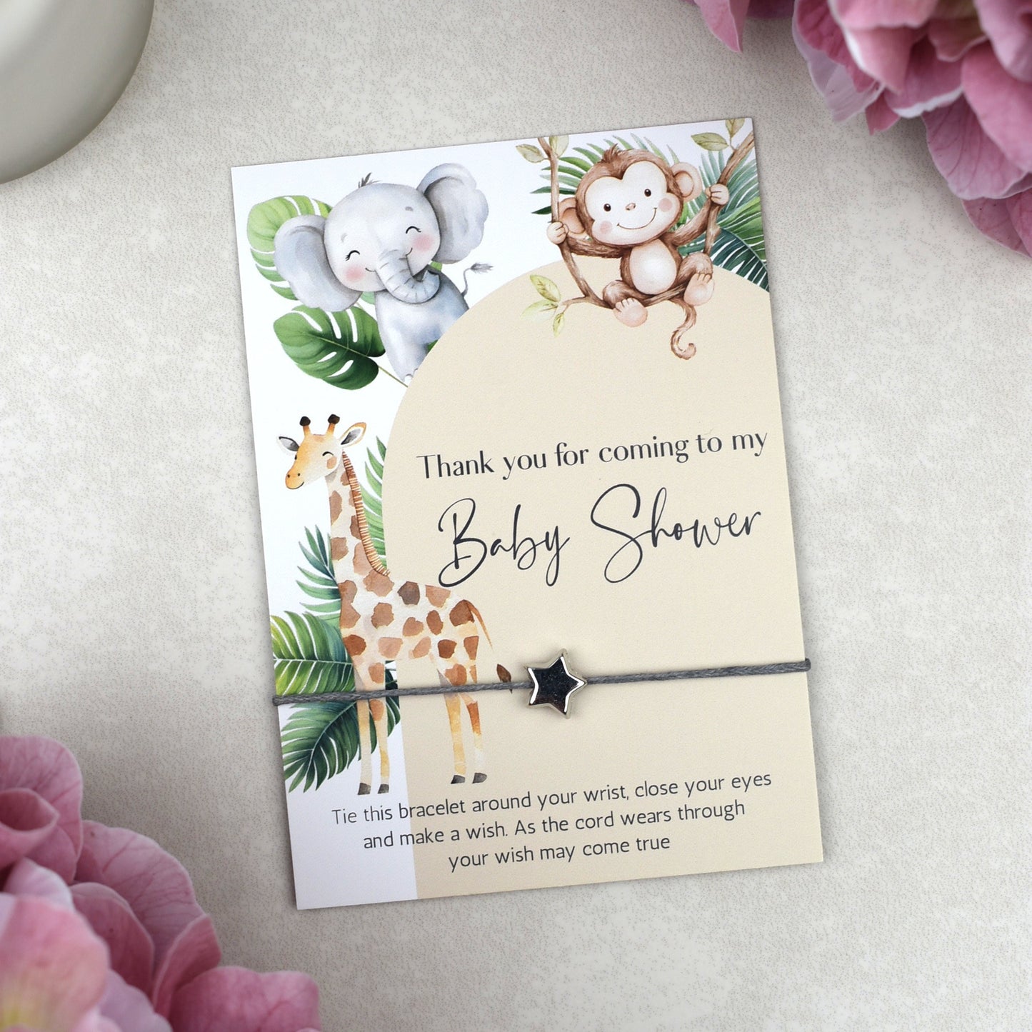 CLEARANCE - Thank You For Coming To My Baby Shower Wish Bracelet