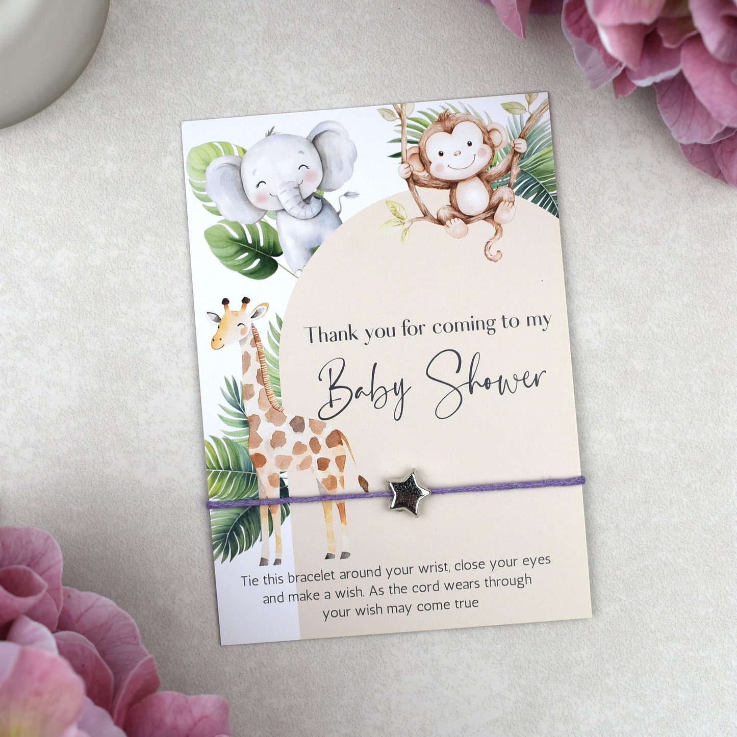 CLEARANCE - Thank You For Coming To My Baby Shower Wish Bracelet