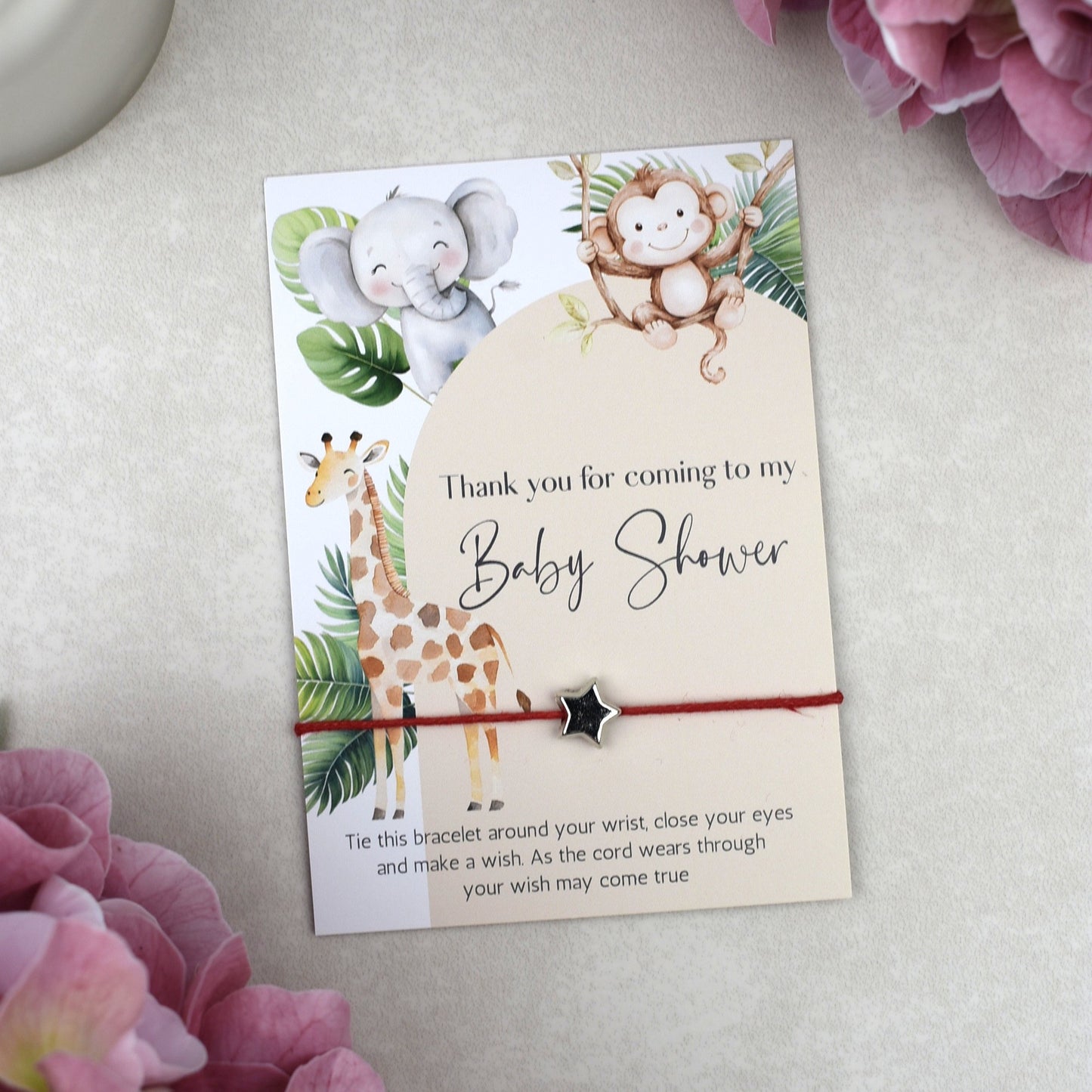 CLEARANCE - Thank You For Coming To My Baby Shower Wish Bracelet