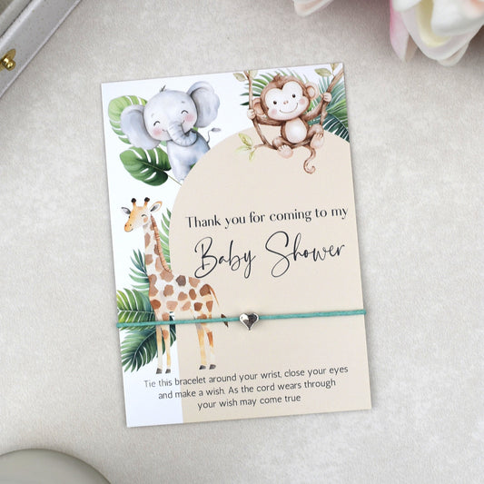 CLEARANCE - Thank You For Coming To My Baby Shower Wish Bracelet | Heart Charm