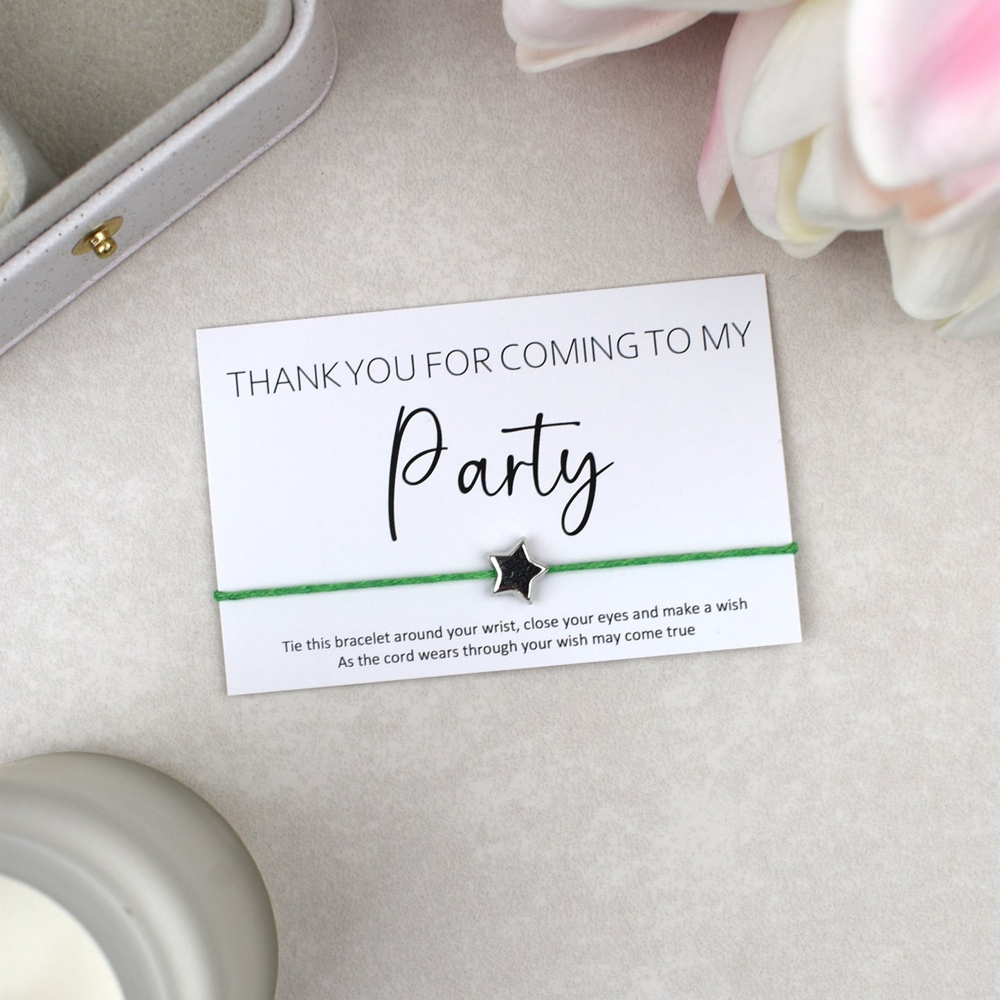 CLEARANCE - Thank You For Coming To My Party Wish Bracelet