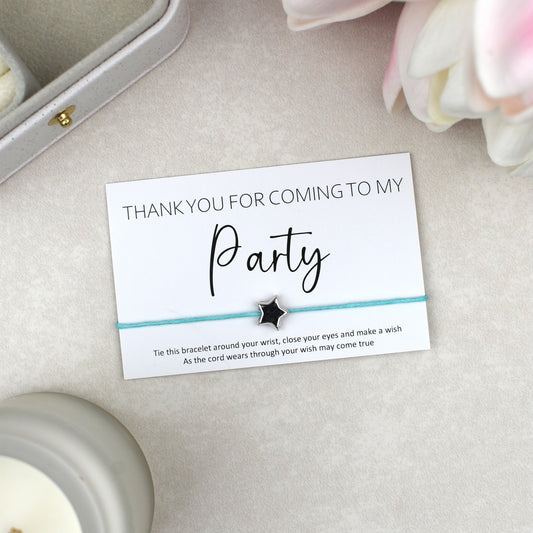CLEARANCE - Thank You For Coming To My Party Wish Bracelet