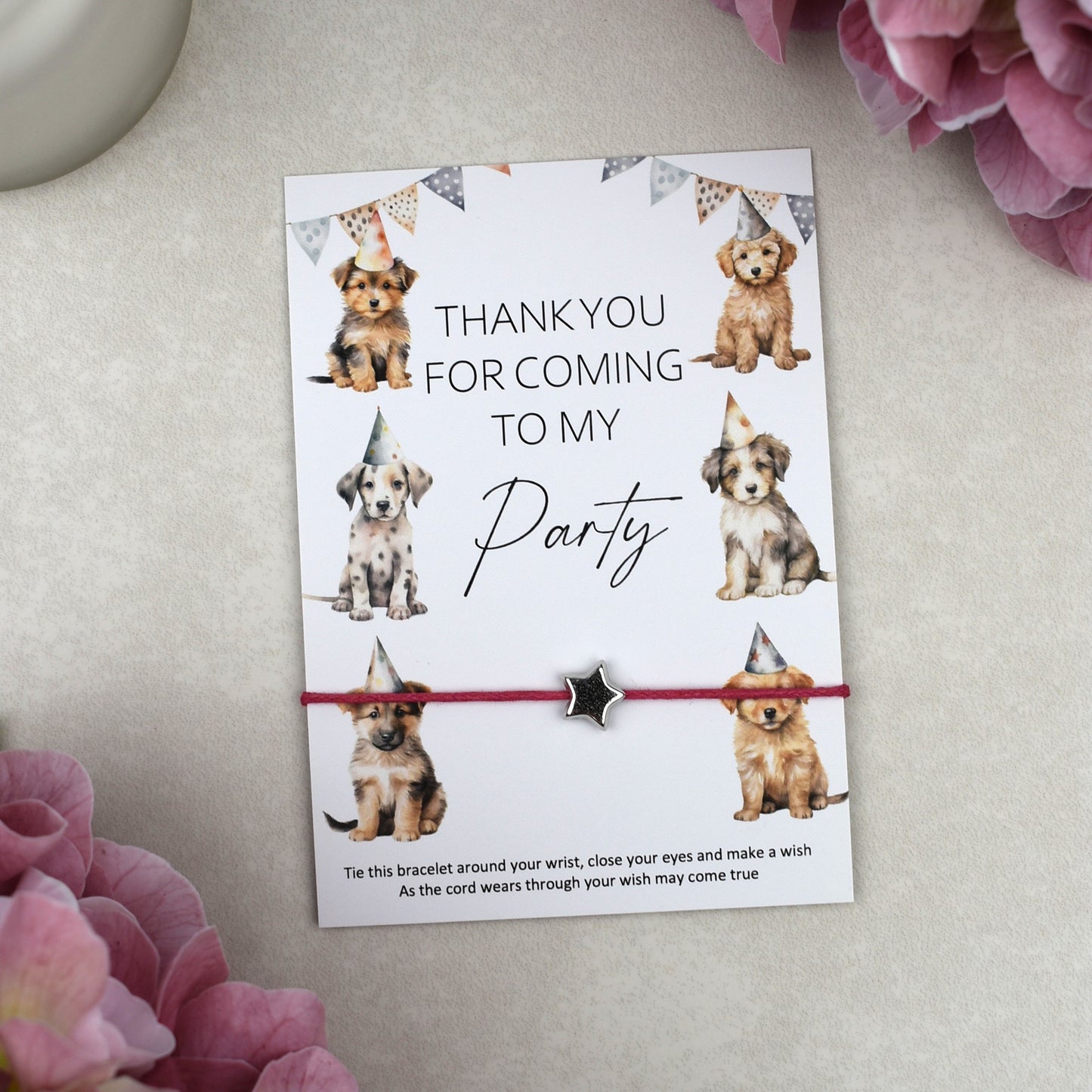 CLEARANCE - Thank You For Coming To My Party Dog Wish Bracelet