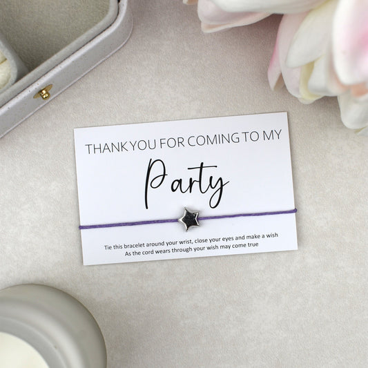 CLEARANCE - Thank You For Coming To My Party Wish Bracelet