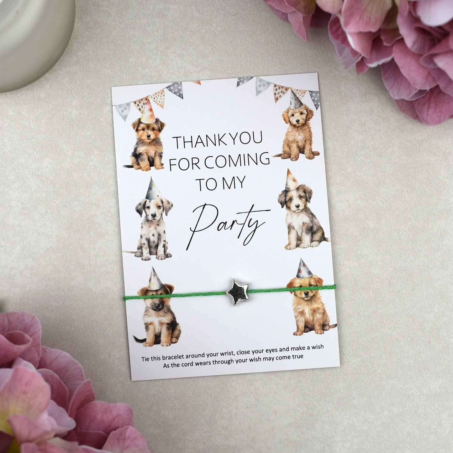 CLEARANCE - Thank You For Coming To My Party Dog Wish Bracelet