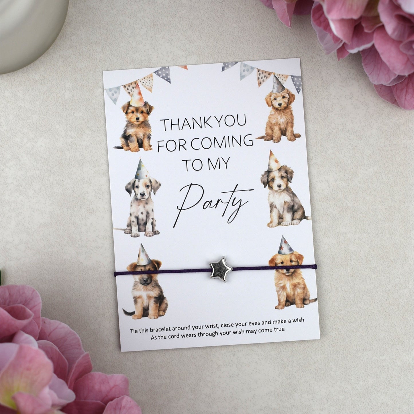 CLEARANCE - Thank You For Coming To My Party Dog Wish Bracelet