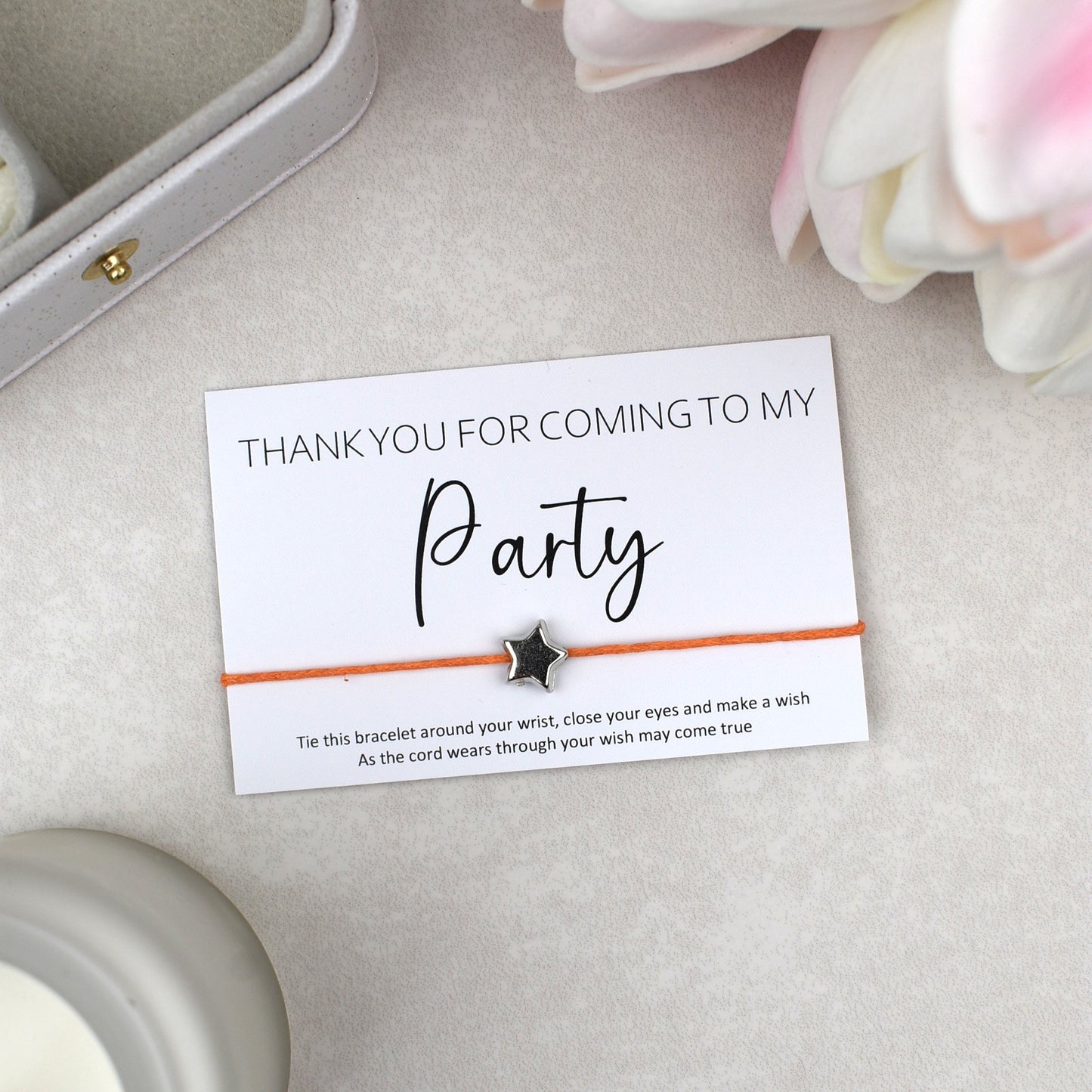 CLEARANCE - Thank You For Coming To My Party Wish Bracelet