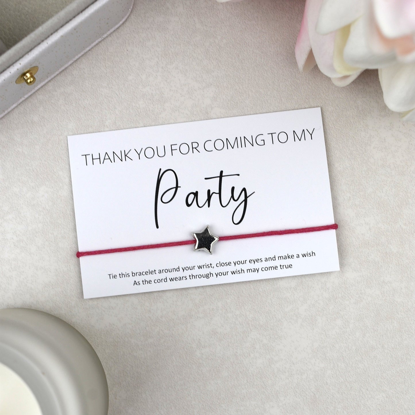 CLEARANCE - Thank You For Coming To My Party Wish Bracelet