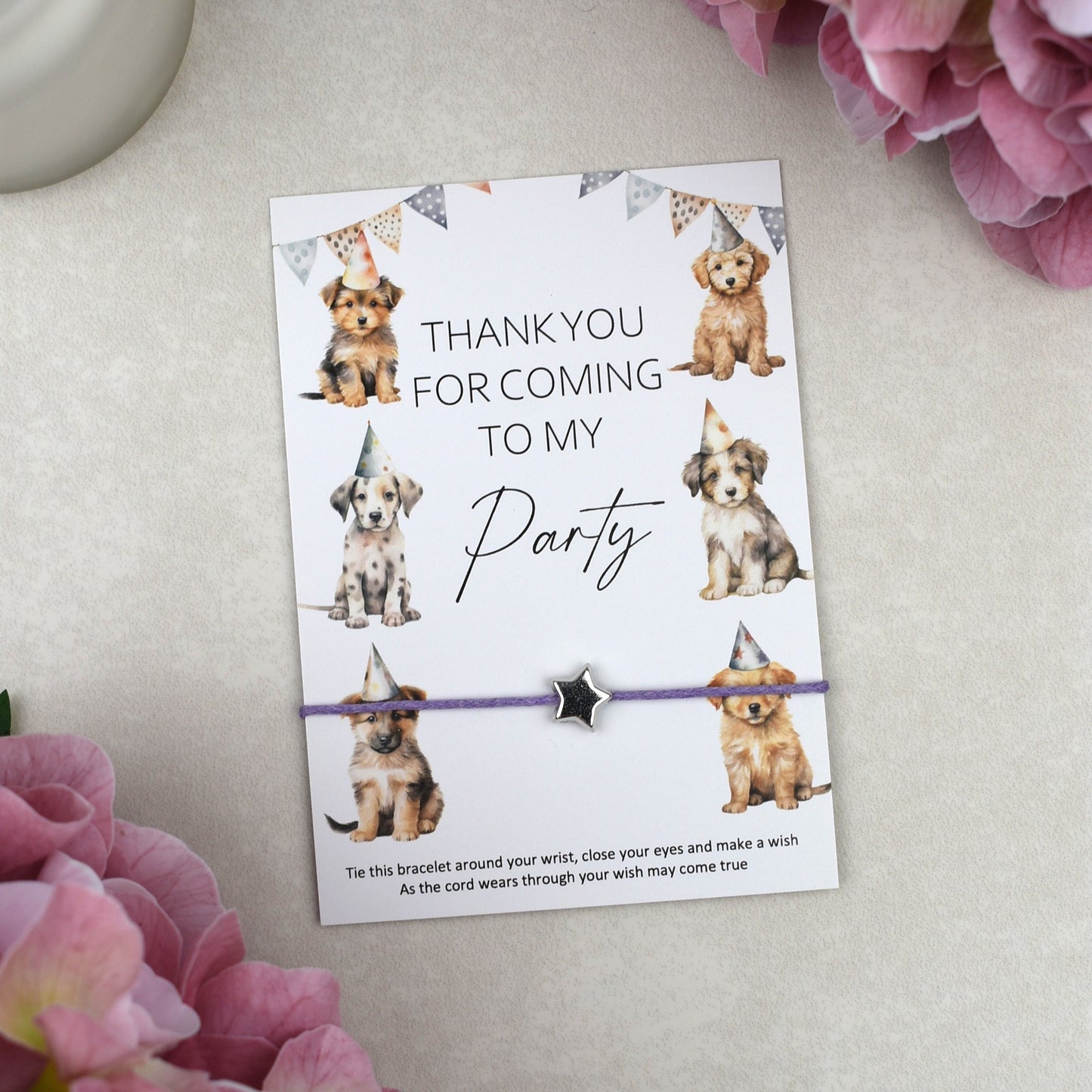 CLEARANCE - Thank You For Coming To My Party Dog Wish Bracelet