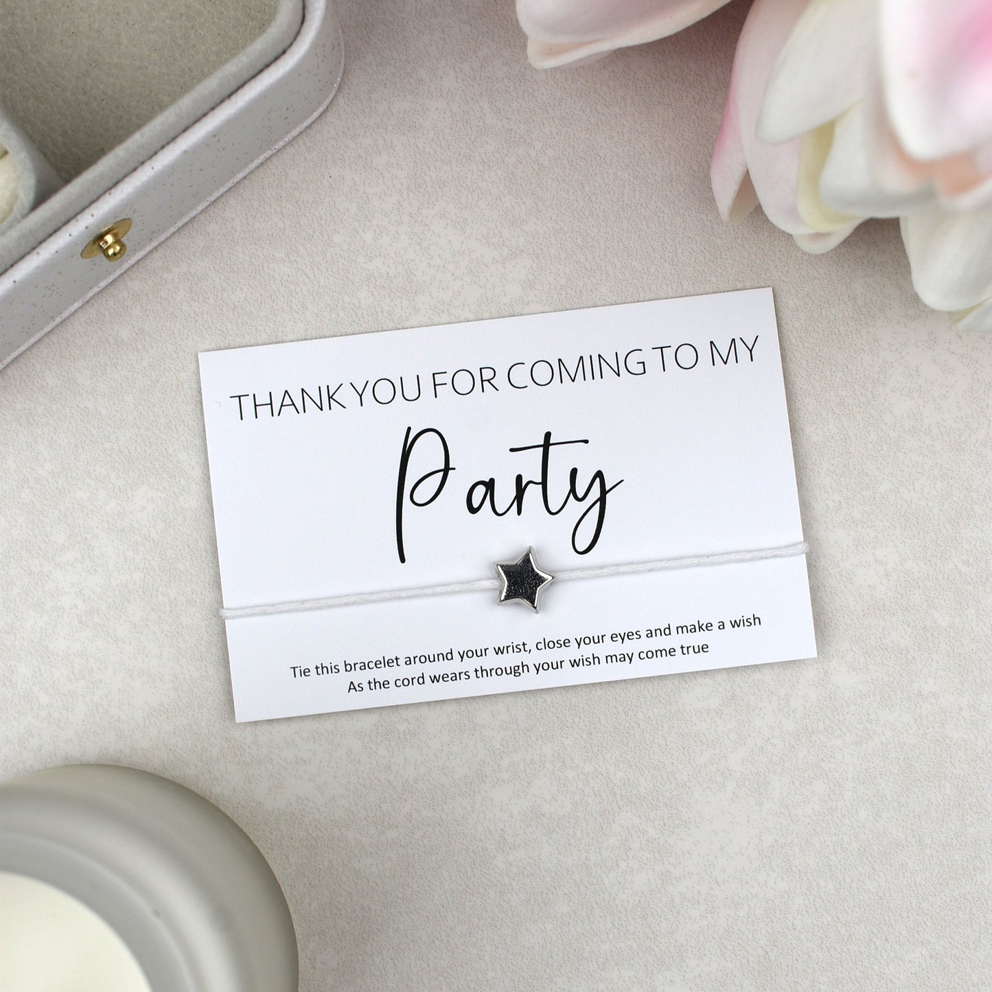CLEARANCE - Thank You For Coming To My Party Wish Bracelet