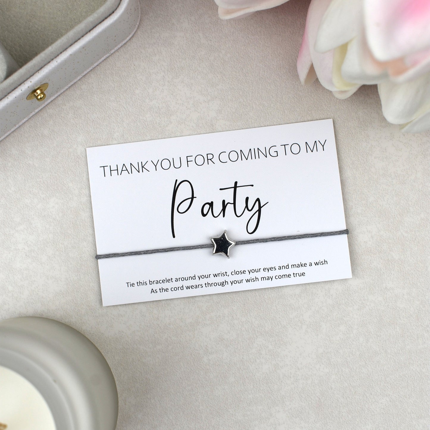 CLEARANCE - Thank You For Coming To My Party Wish Bracelet