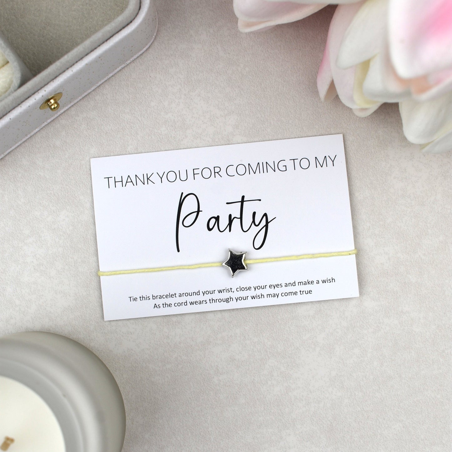CLEARANCE - Thank You For Coming To My Party Wish Bracelet