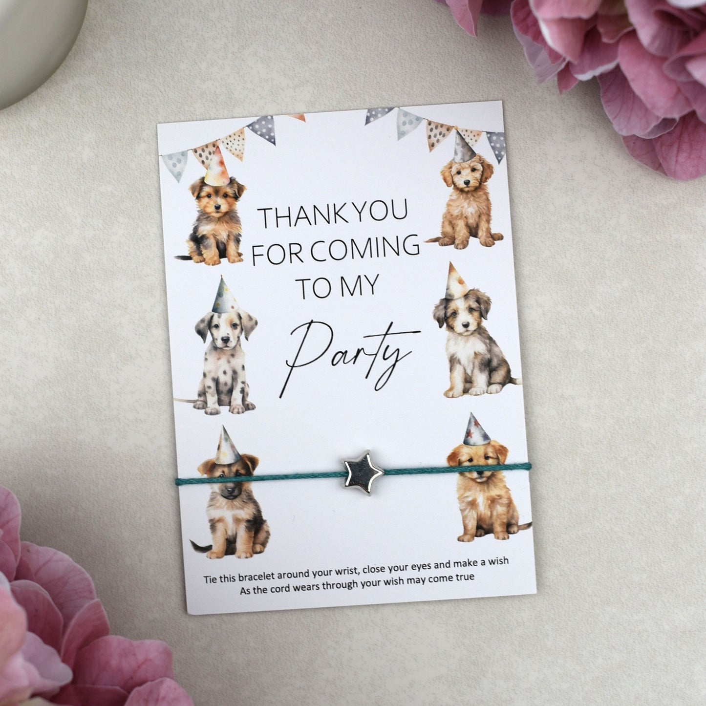 CLEARANCE - Thank You For Coming To My Party Dog Wish Bracelet