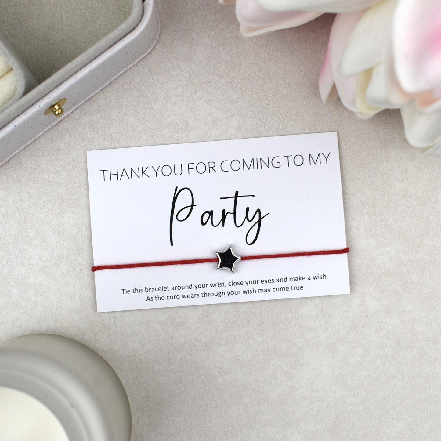 CLEARANCE - Thank You For Coming To My Party Wish Bracelet