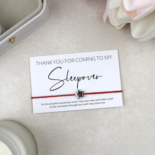 CLEARANCE - Thank You For Coming To My Sleepover Wish Bracelet