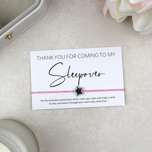 CLEARANCE - Thank You For Coming To My Sleepover Wish Bracelet