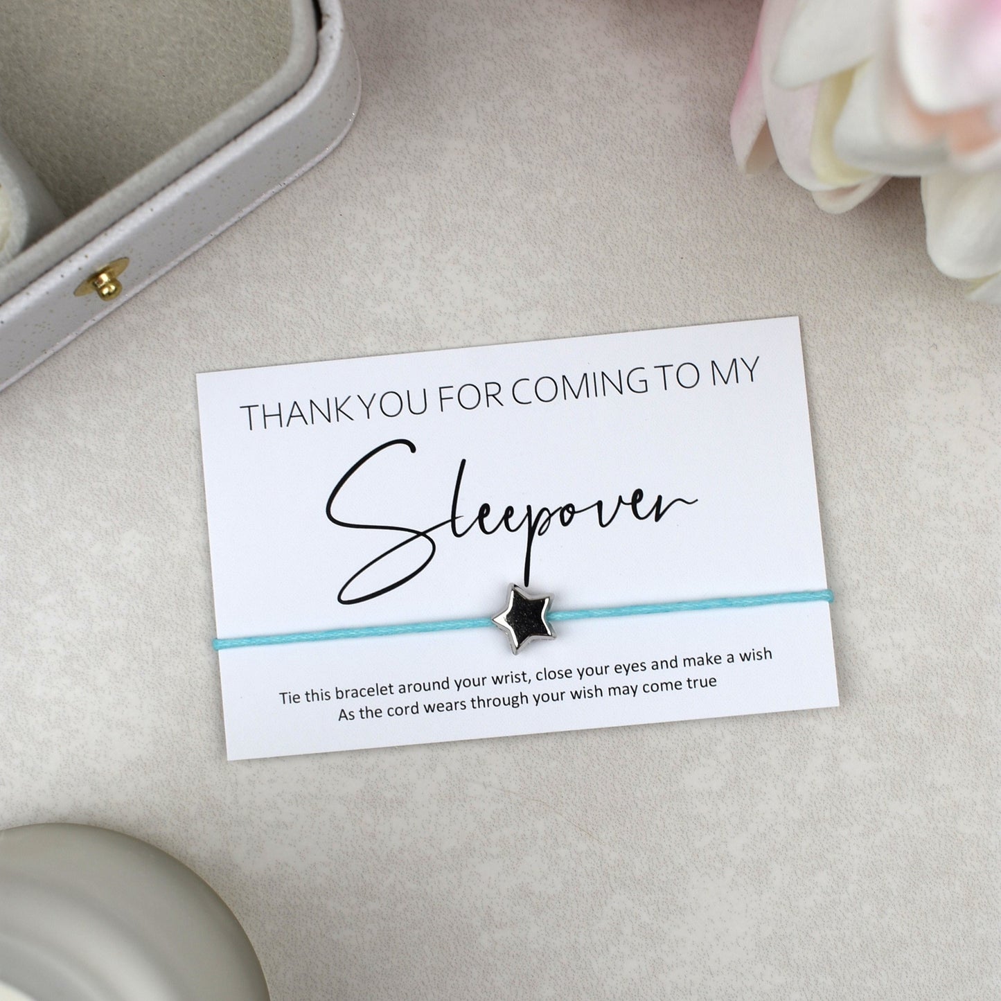 CLEARANCE - Thank You For Coming To My Sleepover Wish Bracelet