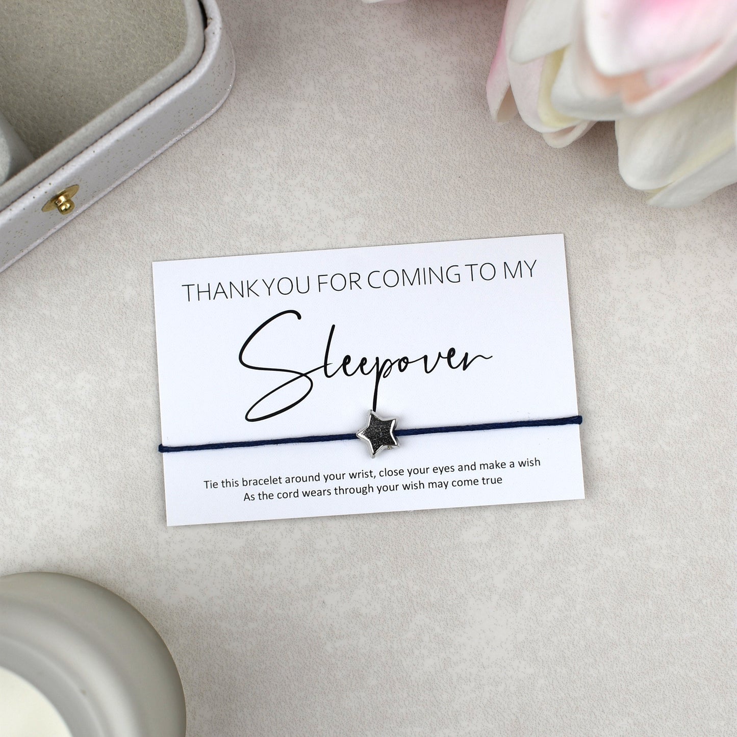 CLEARANCE - Thank You For Coming To My Sleepover Wish Bracelet