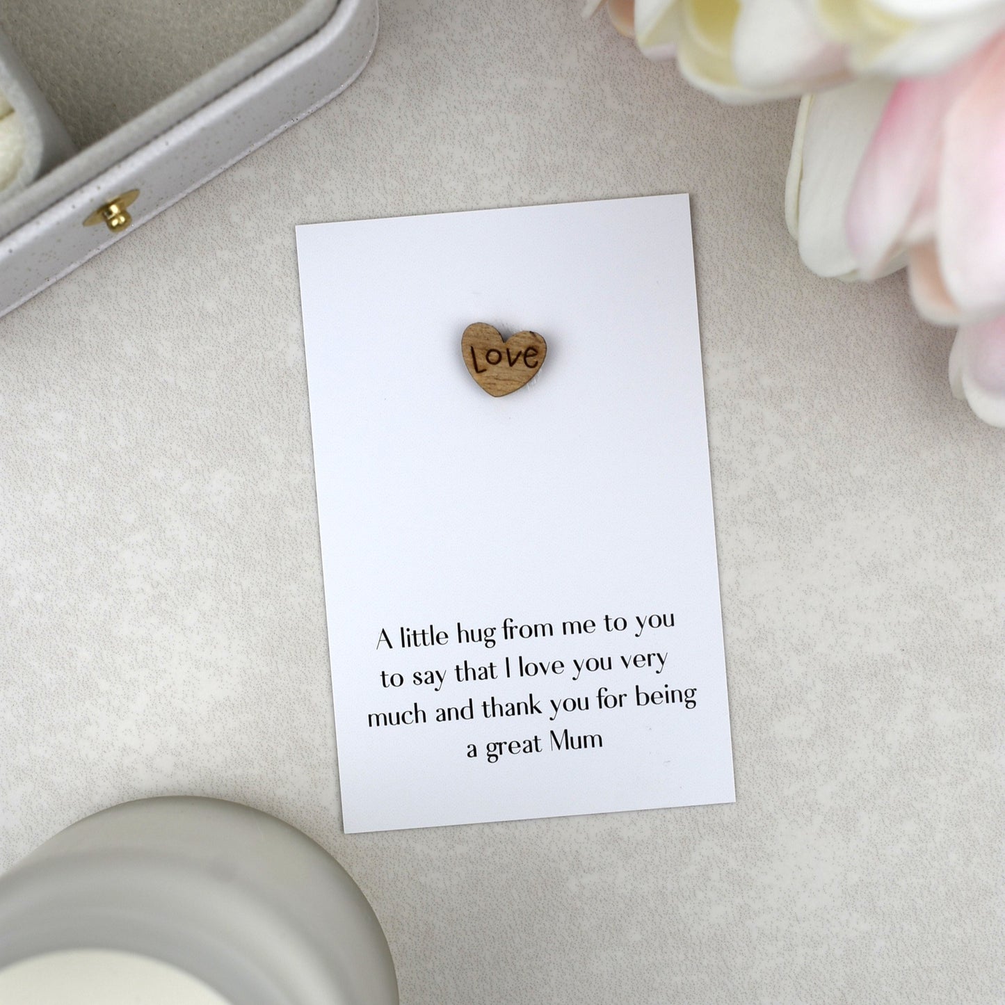 CLEARANCE - Mum Hug Love Hug Gift | White