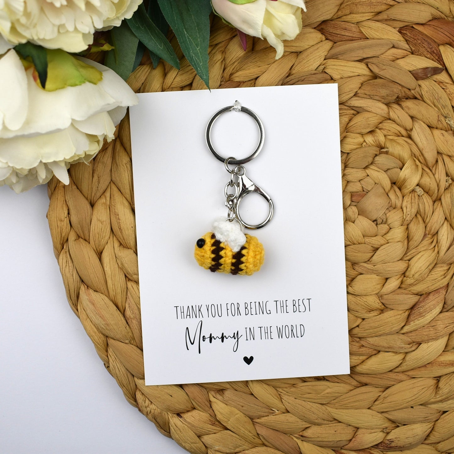 Thank You For Being The Best Mum In The World Bee Keyring