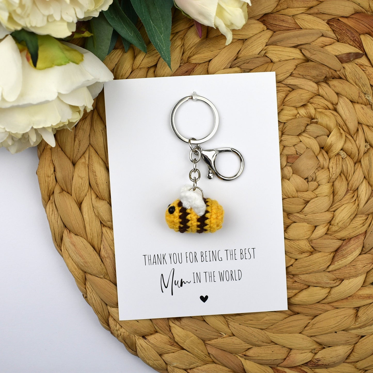 Thank You For Being The Best Mum In The World Bee Keyring