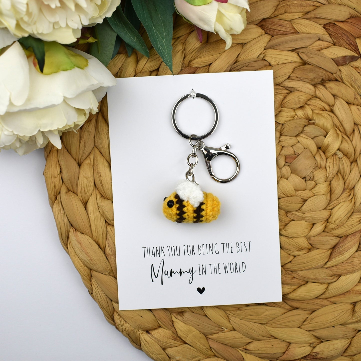 Thank You For Being The Best Mum In The World Bee Keyring